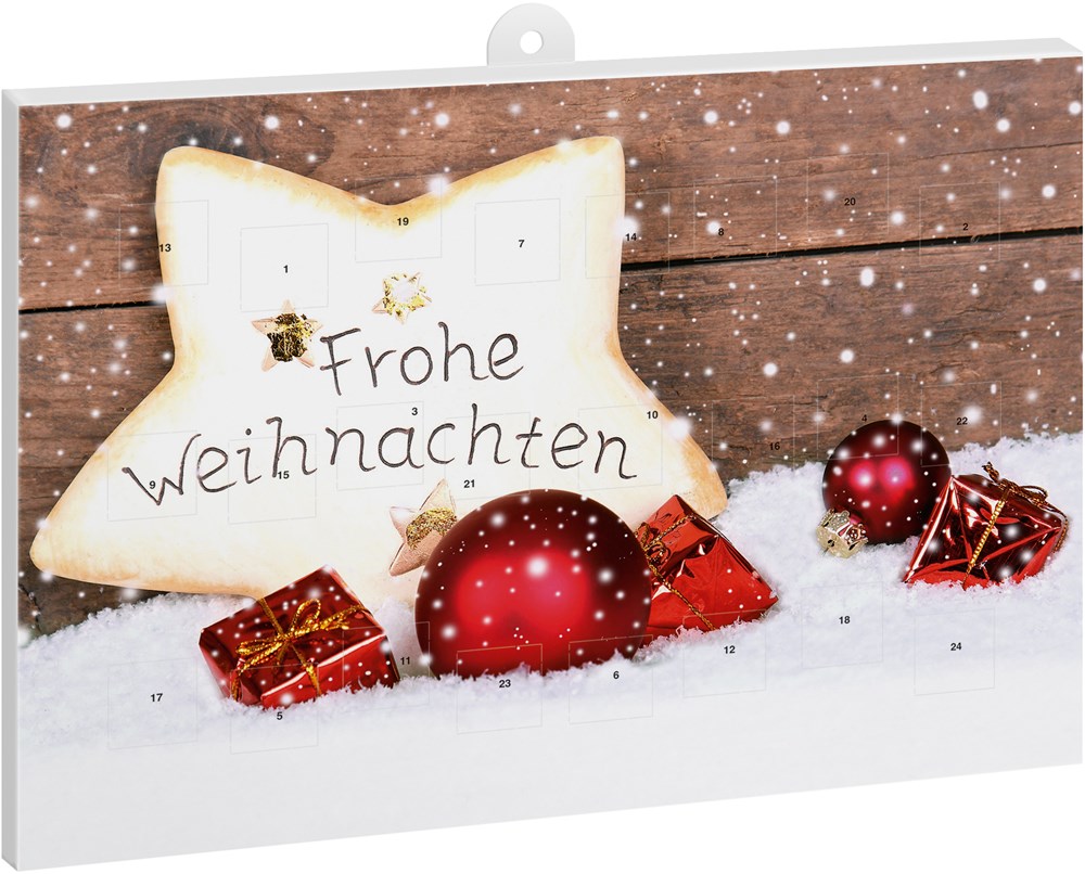 reinpapier® Classic-Adventskalender – personalisierbares STANDARDMOTIV, Frohe Weihnachten