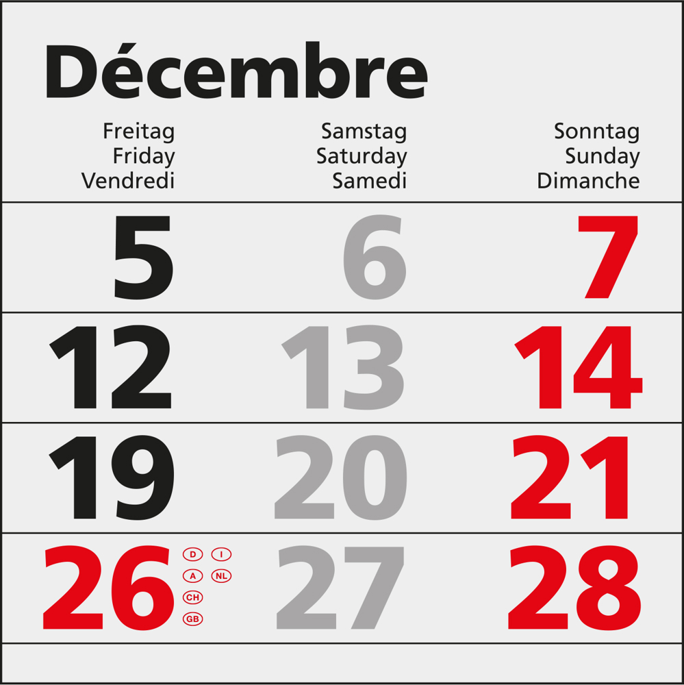 4-Monatskalender Einblatt Mega 4 Post A